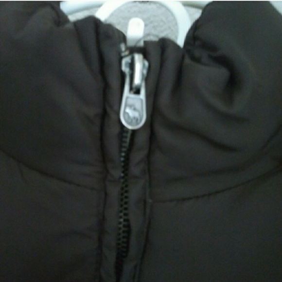 Abercrombie Puffer Bomber Brown Fur L Down Feather - Picture 2 of 8